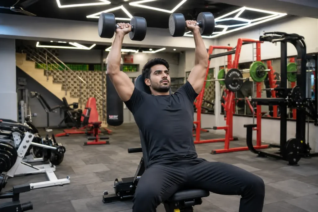 Muscle building programme at our gym in Burari, Harit Vihar, Delhi